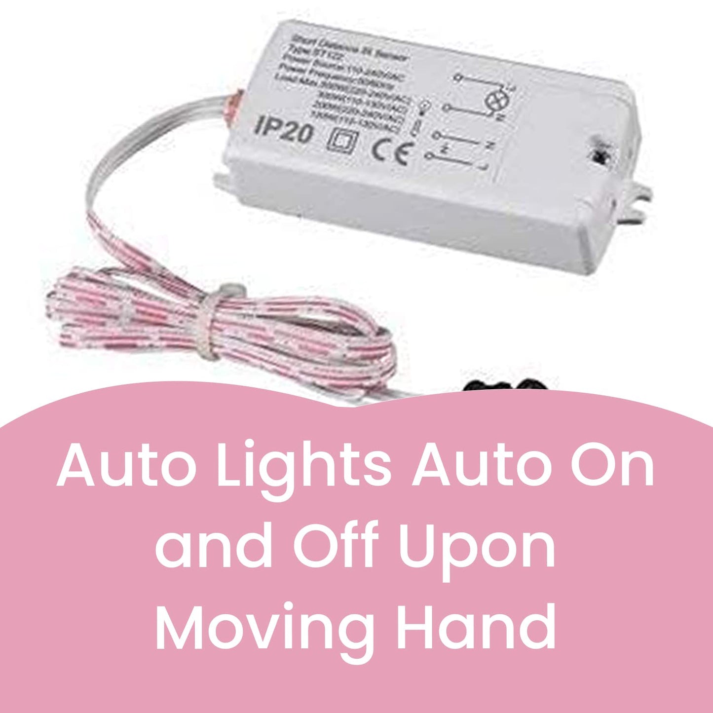 Real Instruments Mirror/Hand Smart IR Sensor for Auto Lights Auto On and Off Upon Moving Hand