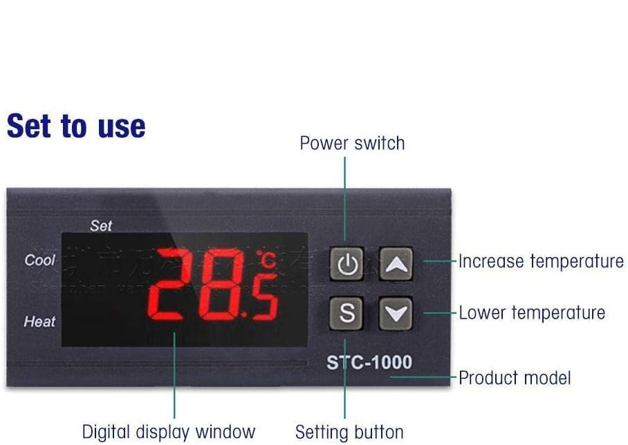 Real Instruments STC-1000 Temperature Controller Thermostat Incubator Electronic Digital Display Temperature Relay NTC Sensor (Upgraded -50° ~ 99°C) Multipurpose Controller With Sensor Probe