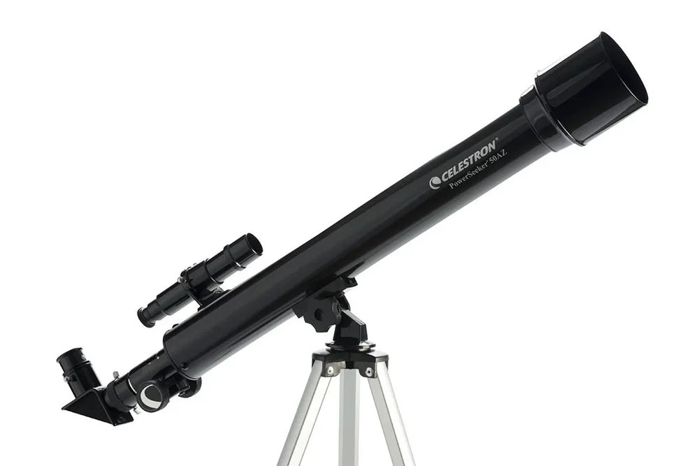 Celestron 60AZ Achromatic Refractor Telescope with 60mm Aperture, 700mm Focal Length, Altazimuth Mount, and Adjustable Aluminum Tripod for Beginner Astronomers and Terrestrial Viewing