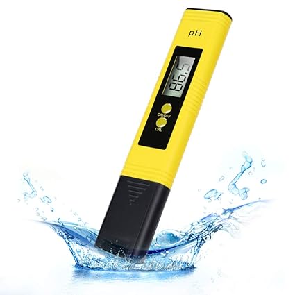 Real Instruments Digital PH Meter, PH Meter 0.01 PH High Accuracy Water Quality Tester with 0-14 PH Measurement Range for Household Drinking, Pool and Aquarium Water PH Tester Design with ATC PH-02
