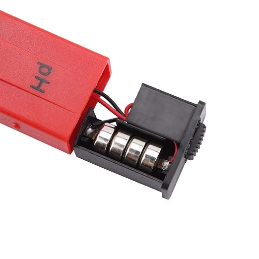 Real Instruments Digital Red PH Test Pen Auto Temperature Compensation PH Meter, PH Tester, for Swimming Pool Food Beverage, PH-01