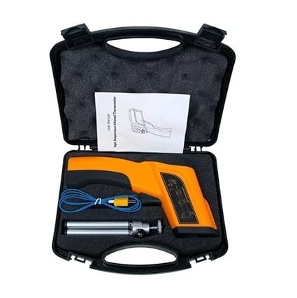 Real Instruments Infrared Thermometer Non Contact Digital Industrial Instant Read Thermocouple Laser Target Handheld Pyrometer Backlight Temperature Gun -50°c To 1650°c