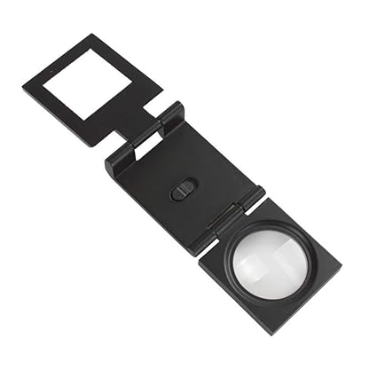Real Instruments 10X Metal Folding Pocket LED with Scale Magnifying Glass Magnifiers Microscope Jewelry, Watch, Mobile Repair Loupe Magnifier Zinc Alloy Material - Model TH9005B