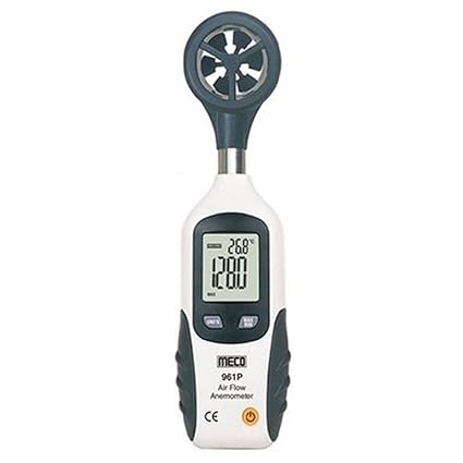 Meco 961P High-Accuracy Digital Anemometer with Large LCD Display, Multi-Unit Wind Speed Measurement in m/s, km/h, ft/min, mph, and knots, Data Hold Function, Max/Min Recording, Auto Power Off, and Battery-Powered Handheld Design , 961P
