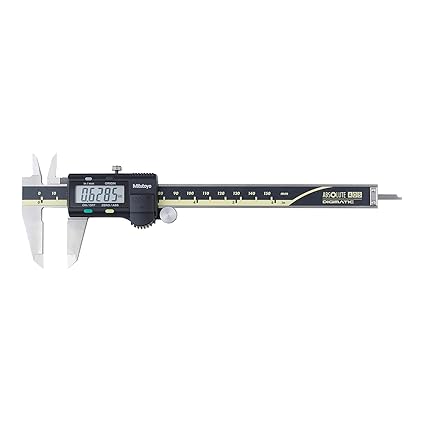 Mitutoyo 500-196-20 Digital Vernier Caliper 150mm/6 inch with LCD Display, Stainless Steel Construction, Dual Metric & Imperial Measurement System for Accurate Internal, External, Depth & Step Measurements, Advanced Absolute Scale, VC-09