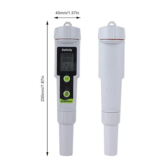 Real Instruments Digital PenType Salinity Meter, Seawater Hydrometer, Salt Content Detection in, for Pools, Drinking Water, Aquarium, SM-01