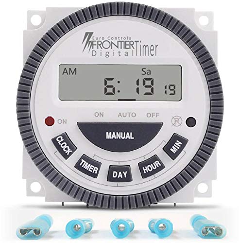 Real Instruments Frontier 5-Pin 30 Amp Heavy-Duty Programmable Timer Switch with High-Power Load Capacity, Automatic ON/OFF Scheduling, Multi-Function Control, Durable Design & Energy-Efficient Operation for Industrial, Commercial & Residential, FTS-5/30