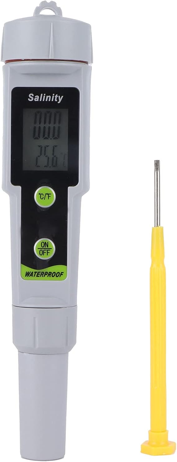 Real Instruments Digital PenType Salinity Meter, Seawater Hydrometer, Salt Content Detection in, for Pools, Drinking Water, Aquarium, SM-01