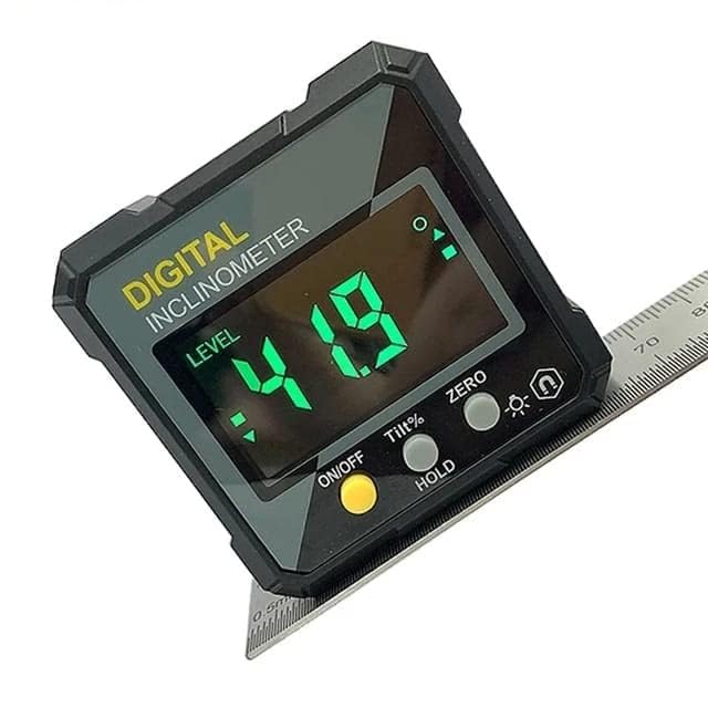 Real Instruments Mini Digital Angle Finder, LCD Backlit Display Automatic Shutdown High Accuracy Portable Angular Measurer Inclinometer Rust Prevention 4x90 Degree Magnet For Home Decorating (DC55)