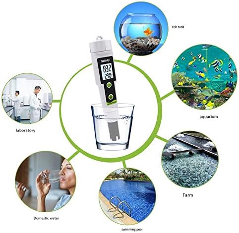 Real Instruments Digital PenType Salinity Meter, Seawater Hydrometer, Salt Content Detection in, for Pools, Drinking Water, Aquarium, SM-01