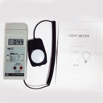 HTC Digital Lux Meter Model LX-102 for Accurate Illuminance Measurement Range of 0 to 200,000 Lux, High Resolution, LCD Display, Data Hold Function, Auto Power-Off for Use in Lighting Design, Quality Control & Environmental Monitoring
