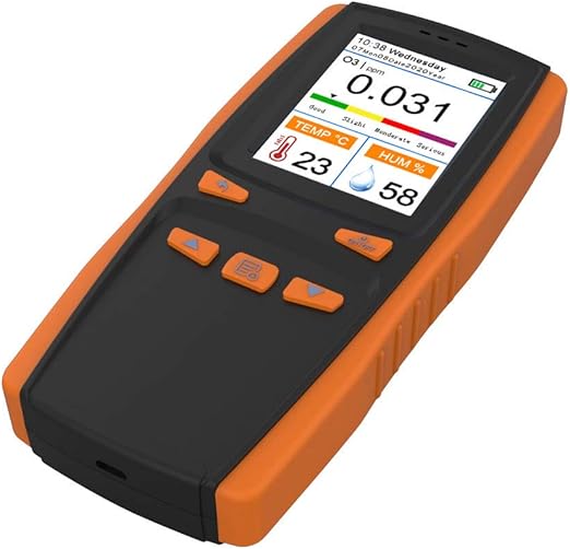 Real Instruments Ozone Meter Detector Air Quality Monitor Portable Ozone Analyzer Formaldehyde Detector Air Detector Intelligent Sensor Ozone Meter O3 Ozone Meter Air Pollution Detector, AQM-09