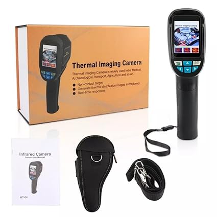 Real Instruments Thermal Imaging Camera HT-04, 220 x 160 Handheld 35200 Pixels Infrared Imaging Device with IP54 Waterproof High Sensitive Sensor, 2 Meter Drop Durability, 2.4" TFT Color Screen Infrared Camera