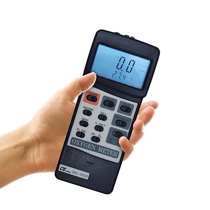 Lutron DO-5510 High-Accuracy Dissolved Oxygen Meter, Automatic Calibration, Temperature Compensation, Polarographic Probe, IP65 Waterproof Design for Water Quality Monitoring, Aquaculture, Environmental Testing & Laboratory Research
