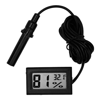 Real Instruments Digital LCD Mini Probe Thermo-Hygrometer with High-Precision Temperature & Humidity Measurements, W Probe, Fast Response Time & Versatile Applications for Indoor Climate Monitoring, Greenhouses, Laboratories & Industrial Environments