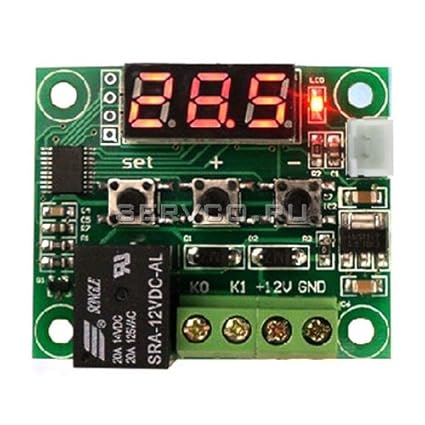 Real Instruments High-Precision W1209 Digital Temperature Controller with Adjustable Thermostat, LED Display, Wide Temperature Range, Relay Output and User-Friendly for Heating & Cooling Applications in DIY Projects, Incubators & Thermostatic Devices