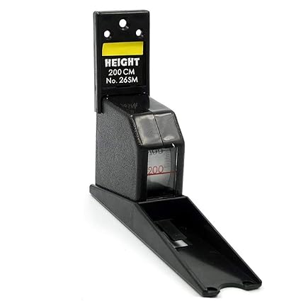Real Instruments Stature Meter 2M Height Measuring Tape Stature Meter Home Adult Children Roll Ruler Wall Mounted Growth Stature Meter Height Measure Measuring Measurement Tape Black