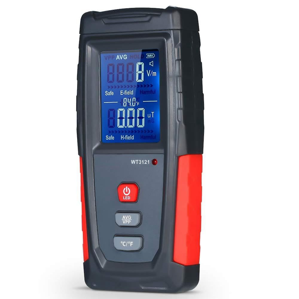 Real Instruments Emf Meter, Electromagnetic Radiation Tester,hand-held Mini Digital Backlight Lcd Emf Detector Sound And Light Alarm Great Tester For Home Emf Inspections, Office, Outdoor (WT3121)