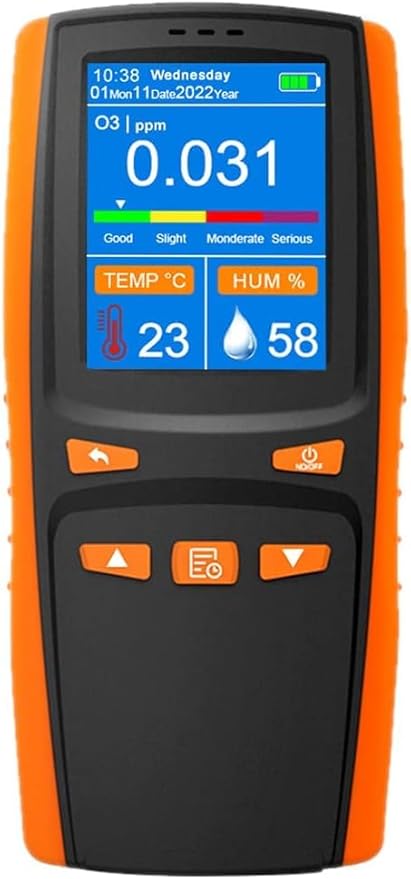 Real Instruments Ozone Meter Detector Air Quality Monitor Portable Ozone Analyzer Formaldehyde Detector Air Detector Intelligent Sensor Ozone Meter O3 Ozone Meter Air Pollution Detector, AQM-09