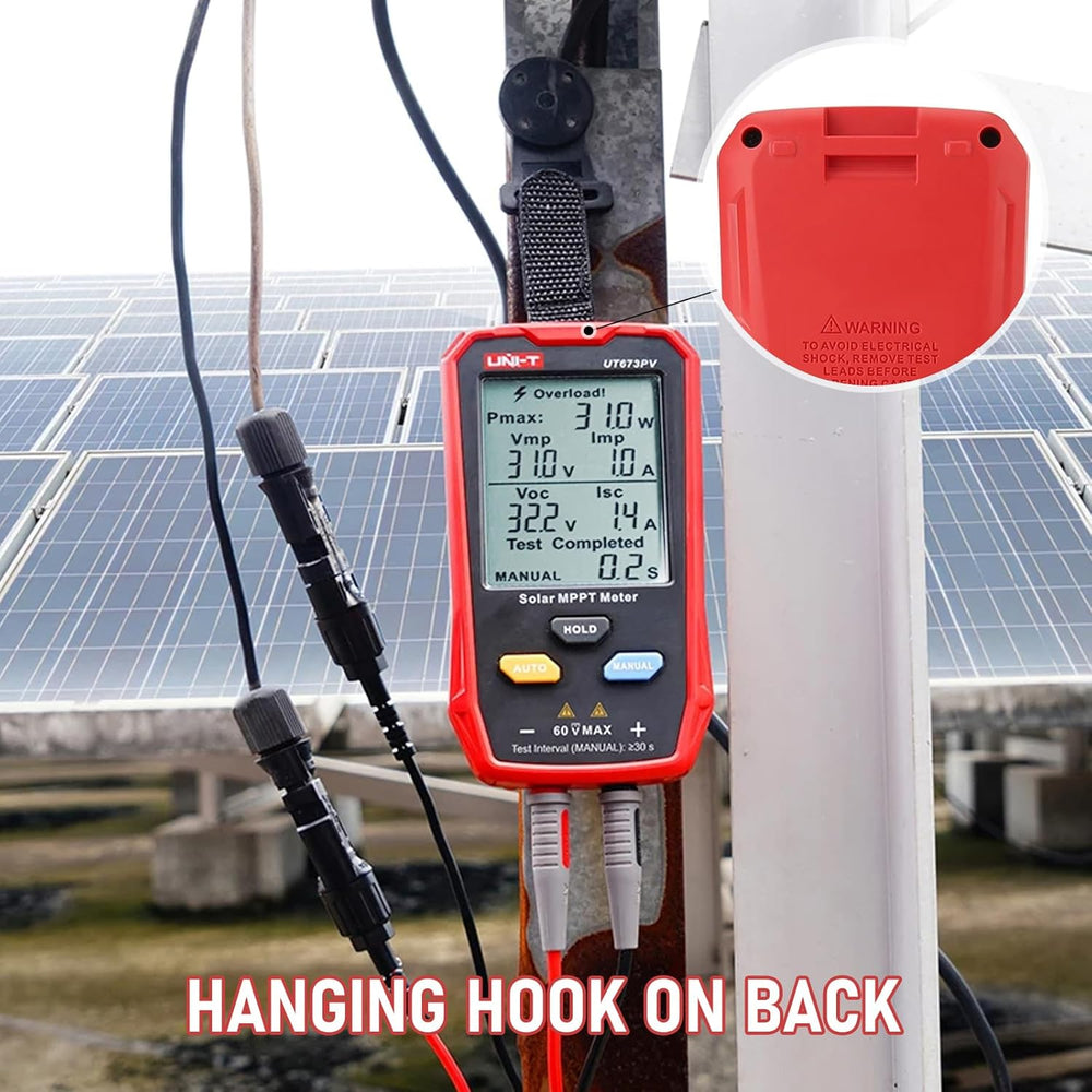 Real Instruments UT673PV Solar Panel Tester, Photovoltaic Multimeter 800W, Solar MPPT Meter with Large Ultra Clear LCD, Smart MPPT Open Circuit Voltage Troubleshooting, Data Test for Photovoltaic Modules
