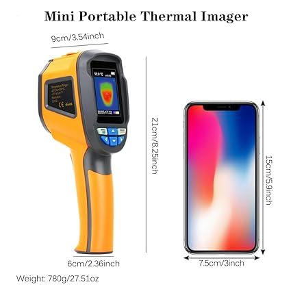 Real Instruments Digital Thermal Imaging Camera Handheld Infrared Thermal Imager And Visible Light Camera With IR Resolution 1024 Pixels Long Range Infrared Focal Plane Measuring Temperature (HT-02D)