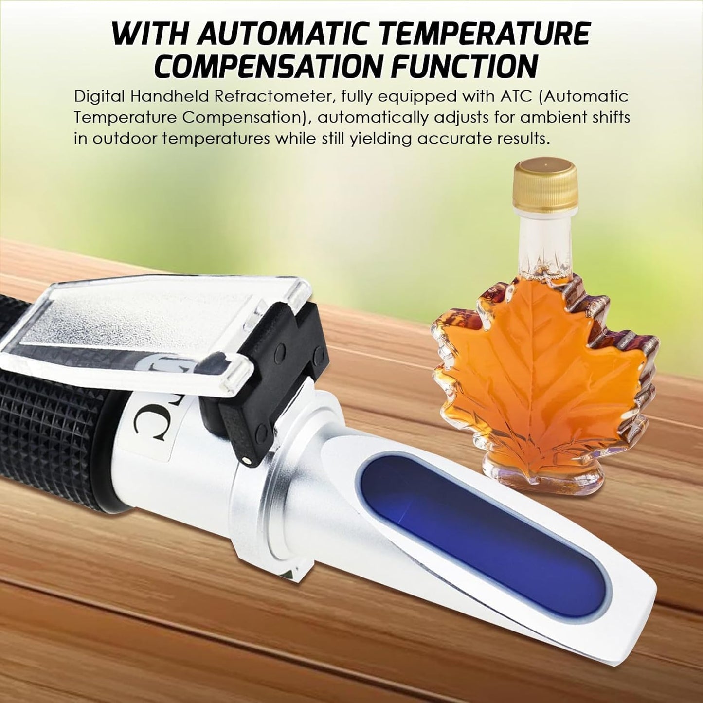 Real Instruments 0 To 10% Brix Refractometer Portable Hand Held Sugar Content Measurement With Atc Low-concentrated Sugar Content Solutions Maple Sap Cutting Liquid Cnc Maple Syrup Makers Tea