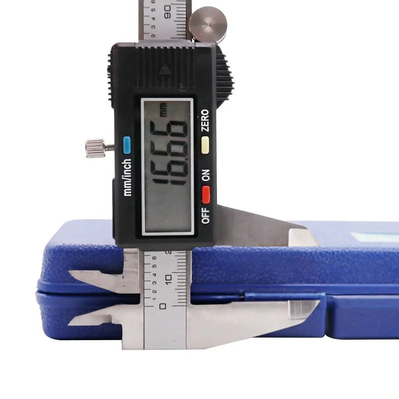 Real Intruments Digital Vernier Caliper 0-150mm/ 6 Inch with LCD Display, Dual Metric & Imperial Unit Conversion, Zero Setting Function, Stainless Steel Construction for Durability, Accurate Internal, External, Depth & Step Measurements, VC-01