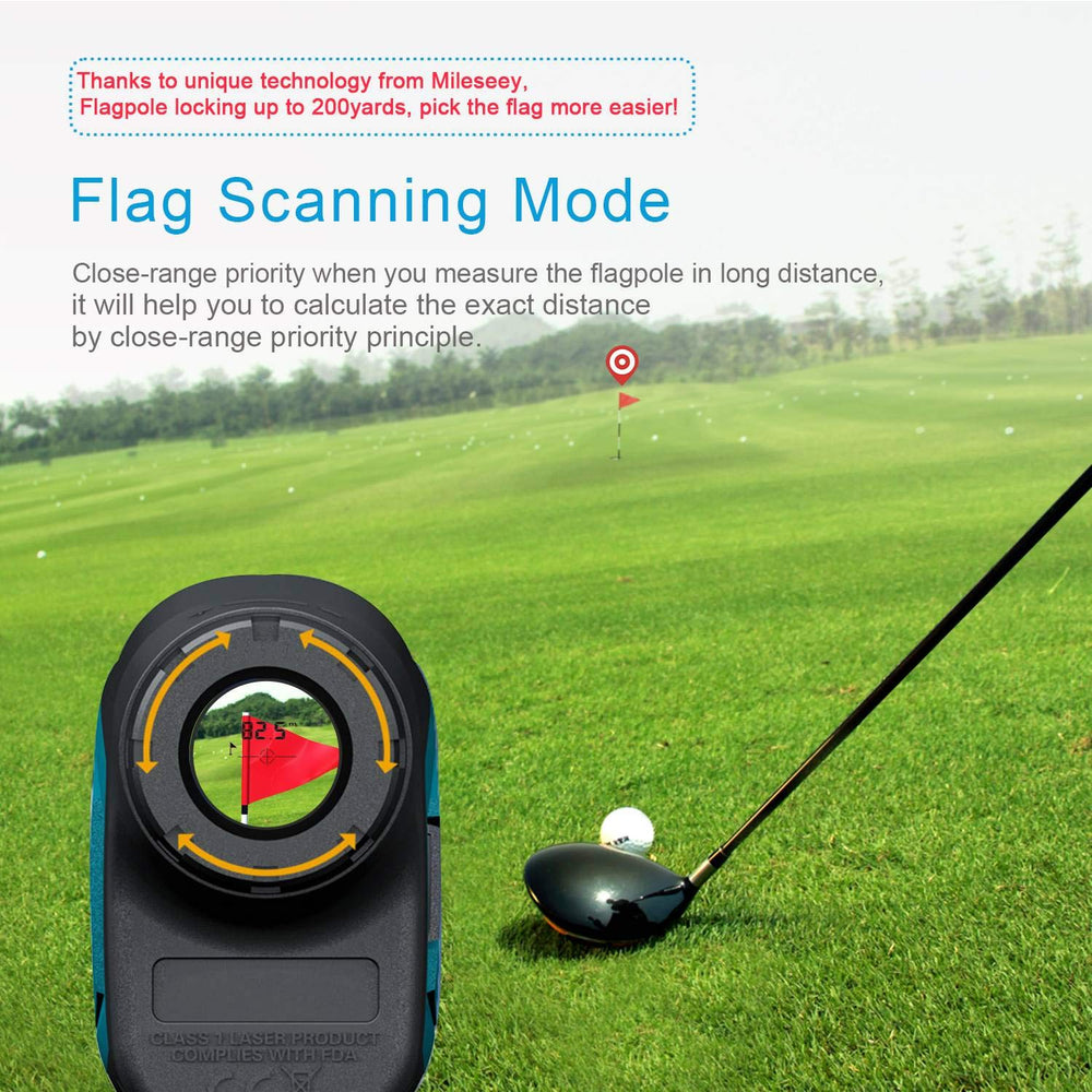 Real Instruments MiLESEEY Professional Precision Laser Golf Rangefinder 660 Yards with Slope Compensation,‚0.55yard Accuracy,Fast Flagpole Lock,6X Magnification,Distance/Angle/Speed Measurement for Golf,Hunting