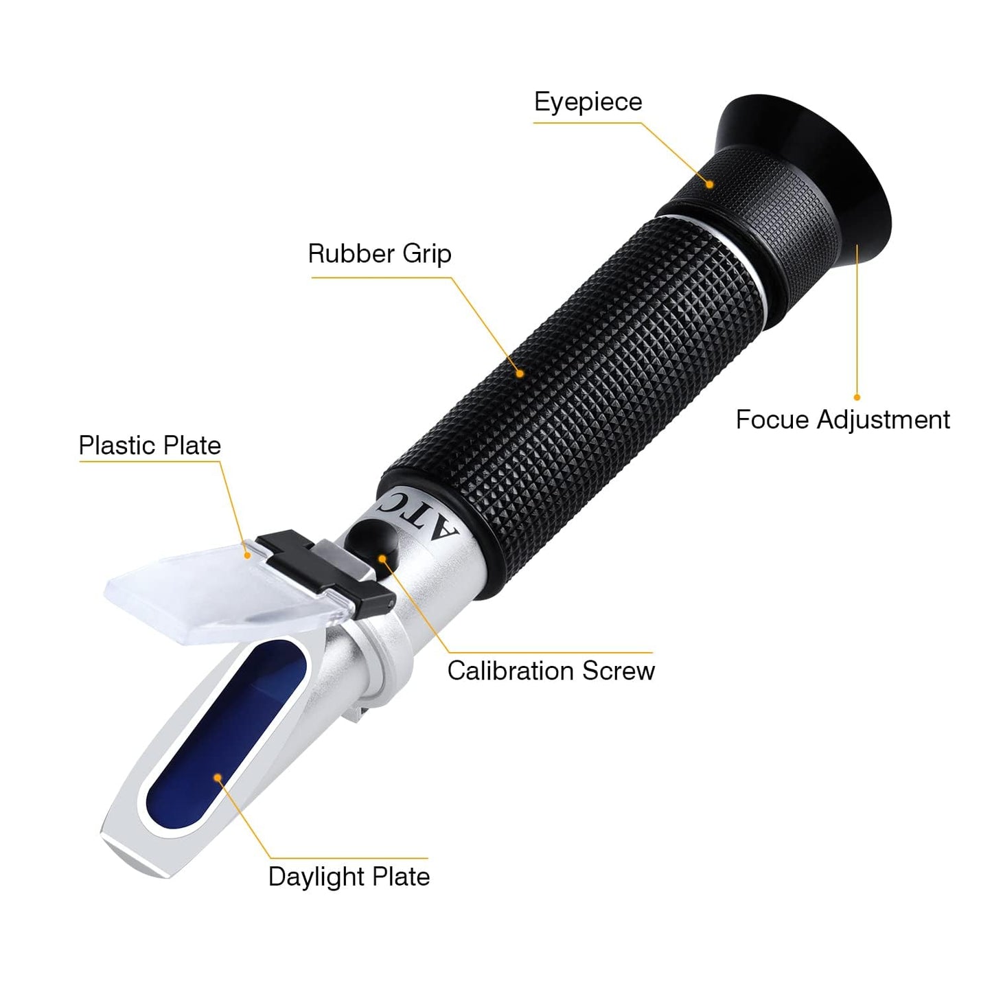 Real Instruments 0 To 100 PPT Salinity Refractometer For Seawater And Marine Fishkeeping Aquarium With Automatic Temperature Compensation ATC