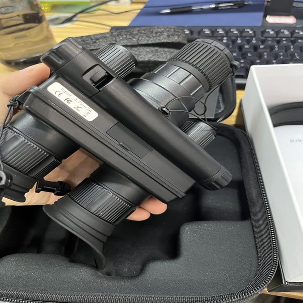 Real Instruments Night Vision Goggles New Round Screen NVZ9157, 32GB TF Card for Photo and Video, Low Light Full Color Outdoor Night Camera Digital Infrared Binocular Night