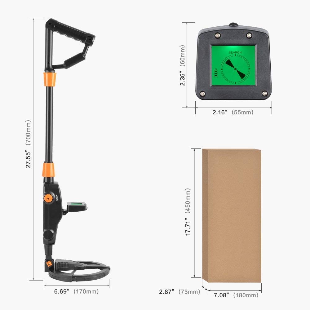 Real Instruments Metal Detector MD-1008A Pinpointer Advanced Kid's Gold Finder Treasure Hunter Pro 5-10 cm underground depth finder, gold detector, treasure hunter, pinpointer detection, waterproof Measuring Tool