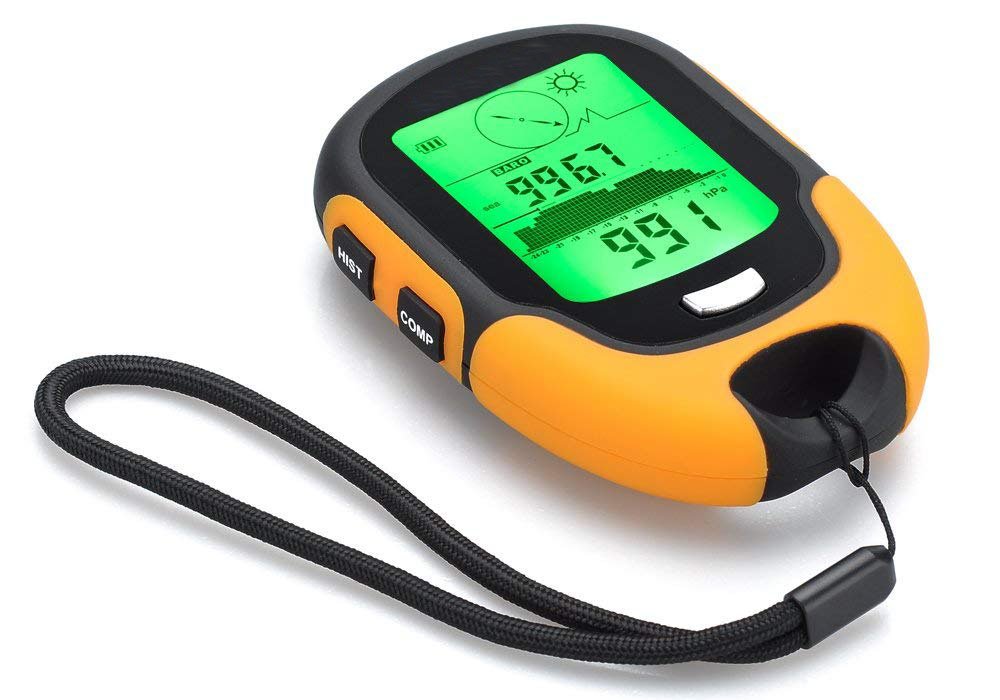 HTC instrument Digital LCD Compass with Barometer Altimeter AL-7010 with Temperature, Clock and Calendar