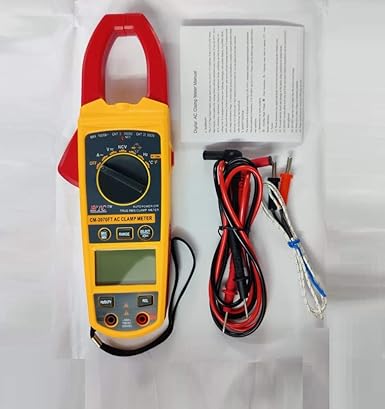 HTC Instrument CM-2070FT Digital Auto Range AC Clamp Meter 1000 Amp with High-Accuracy Current & Voltage Measurement, Advanced Auto-Ranging Function, Wide Measurement Range, Large LCD Display for Electrical, HVAC & Industrial Applications
