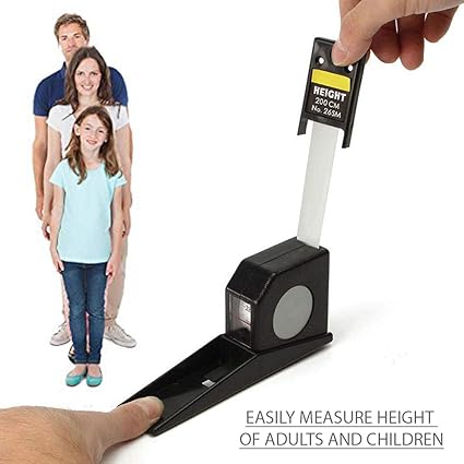 Real Instruments Stature Meter 2M Height Measuring Tape Stature Meter Home Adult Children Roll Ruler Wall Mounted Growth Stature Meter Height Measure Measuring Measurement Tape Black