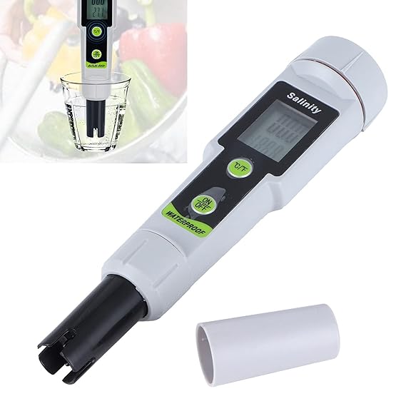 Real Instruments Digital PenType Salinity Meter, Seawater Hydrometer, Salt Content Detection in, for Pools, Drinking Water, Aquarium, SM-01
