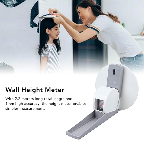 Real Instruments Stature Meter 2.2 Meters Growth Ruler Wall Mounted Measuring Tape Adults Children Growth Stature Meter Ruler Measuring Tool