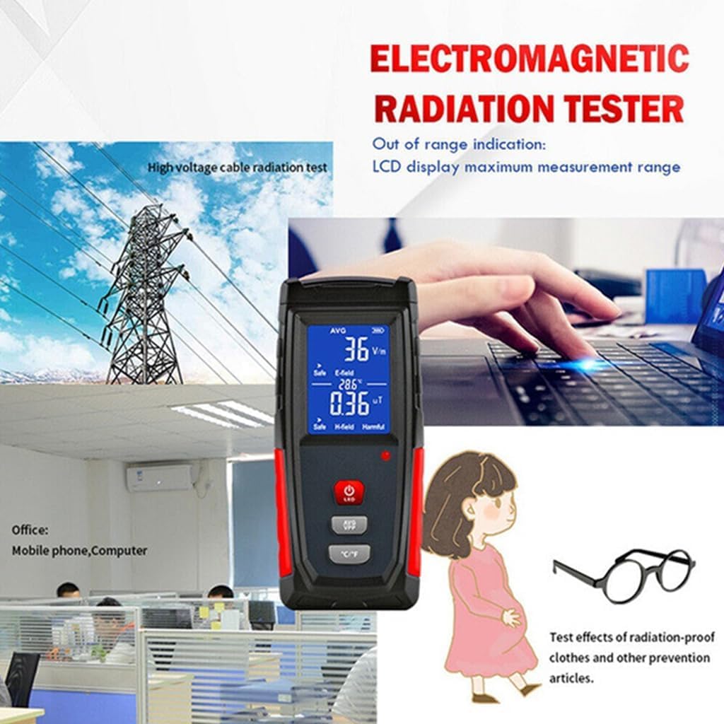 Real Instruments Emf Meter, Electromagnetic Radiation Tester,hand-held Mini Digital Backlight Lcd Emf Detector Sound And Light Alarm Great Tester For Home Emf Inspections, Office, Outdoor (WT3121)