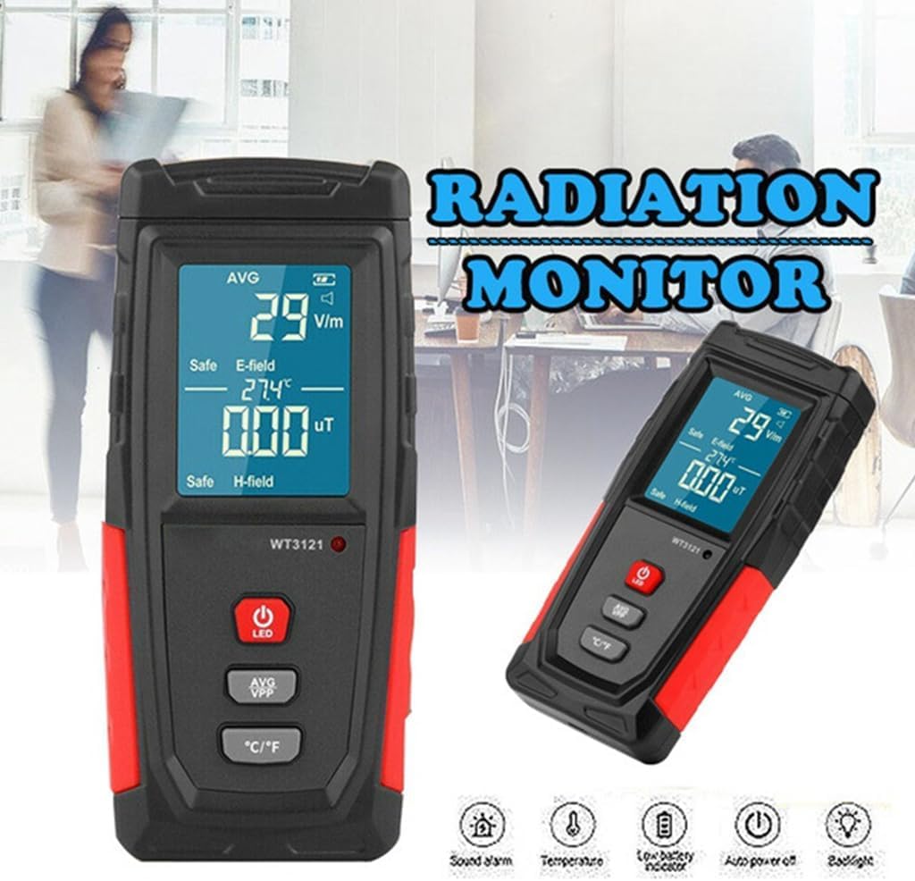 Real Instruments Emf Meter, Electromagnetic Radiation Tester,hand-held Mini Digital Backlight Lcd Emf Detector Sound And Light Alarm Great Tester For Home Emf Inspections, Office, Outdoor (WT3121)