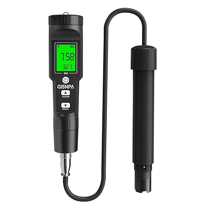 Real Instruments Dissolved Oxygen Meter with ATC, 0-40.00 mg/L Measurement Range, DO Meter with Electrode Filling Fluid and Anaerobic Water