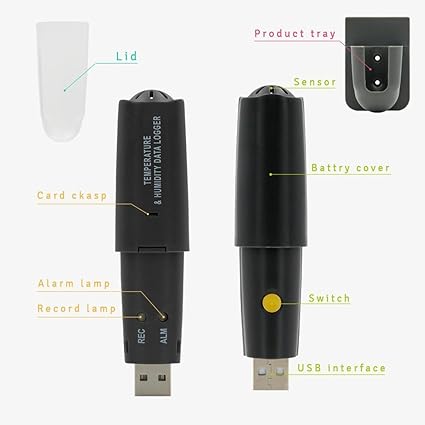 Real Instruments HT-160 USB Temperature & Humidity Data Logger Recorder Tester Pen For Cold Storages