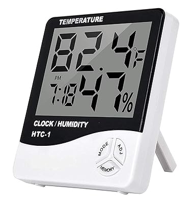 HTC 103-CTH Digital Thermo Hygrometer with Simultaneous Temperature, Humidity, and Time Display, Comfort Index, Memory Function, Calendar, and Alarm Feature for Home, Office, and Industrial Use