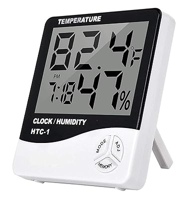 Real Instruments HTC 103-CTH Digital Thermo Hygrometer with Simultaneous Temperature, Humidity, and Time Display, Comfort Index, Memory Function, Calendar, and Alarm Feature for Home, Office, and Industrial Use