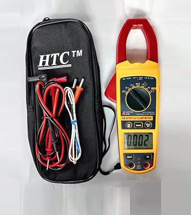 HTC Instrument CM-2070FT Digital Auto Range AC Clamp Meter 1000 Amp with High-Accuracy Current & Voltage Measurement, Advanced Auto-Ranging Function, Wide Measurement Range, Large LCD Display for Electrical, HVAC & Industrial Applications