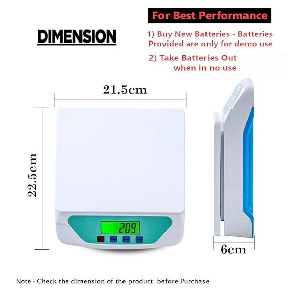 Real Instruments Multipurpose Electronic Digital Weighing Scale Weight Machine TS-500 Kitchen Weight Measuring Machine Digital Weighing Scale for Laboratories, Research Purpose - Capacity 1 Gram to 30 KG