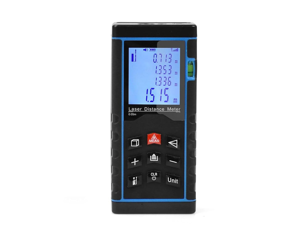Real Instruments Laser Distance Meter Waterproof Level 80 Meter Portable Laser Range Finder Distance Measuring Meter Tape with Carry Pouch 80Mtr /262Ft /3149Inch (LDM-80M)