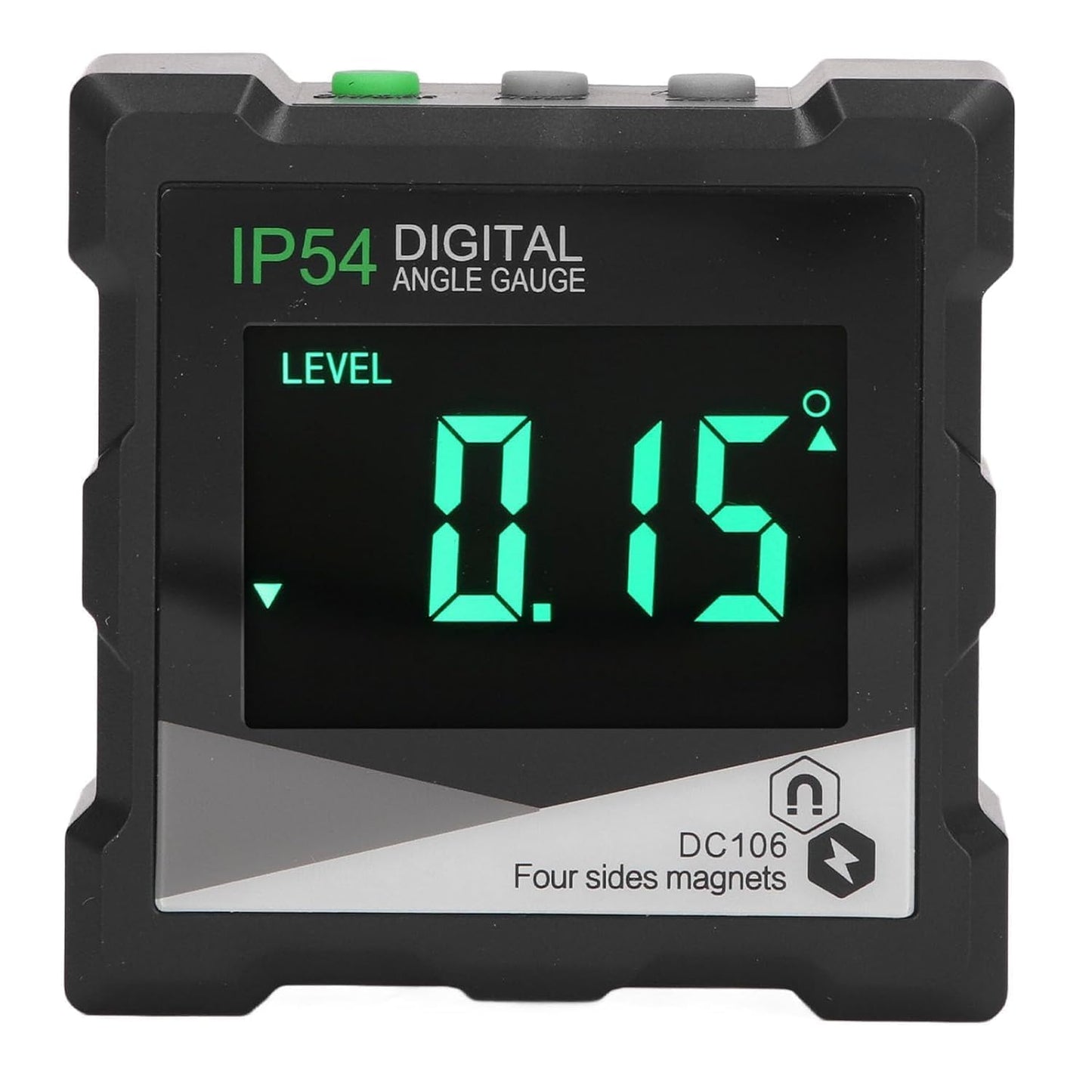 Real Instruments Digital Protractor, Magnetic Level Box Angle Measuring Gauge Inclinometer Compact Angle Finder Portable Angular Measurer Digital Meter (DC106)