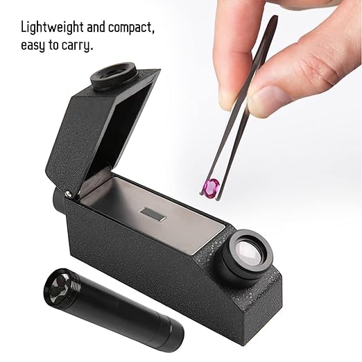 Real Instruments Compact Digital Gem Portable Refractometer, ABS Gem Refractometer, RHG181 1.30-1.81 Presidium Gemstone ldentification Tester for Jewelry, Gold ＆ Silver and Diamond, Lab Refractometers, RHG-181
