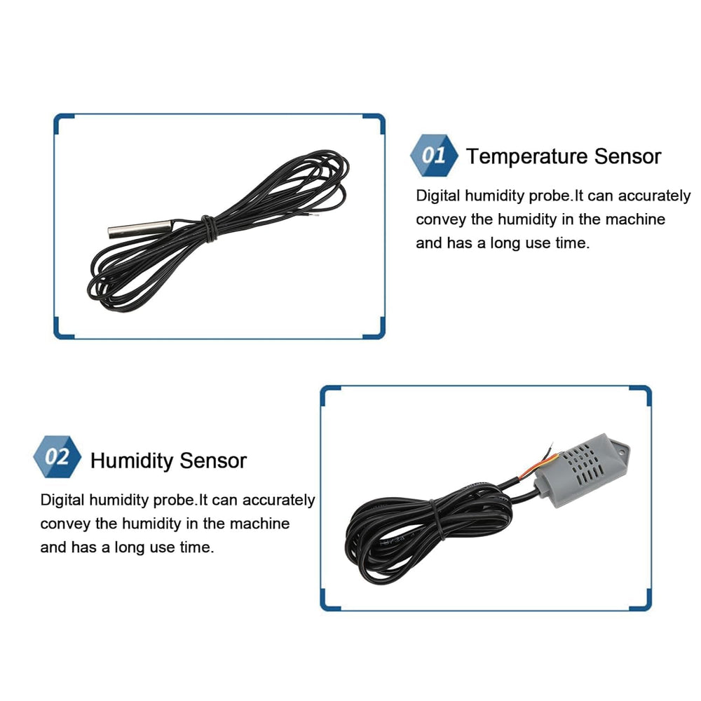 Real Instruments XM-18 Digital Automatic Small Egg Incubator Thermostat Controller Double Circuit With Temperature and Humidity Sensor 220V,110V (-10℃ - 60℃)
