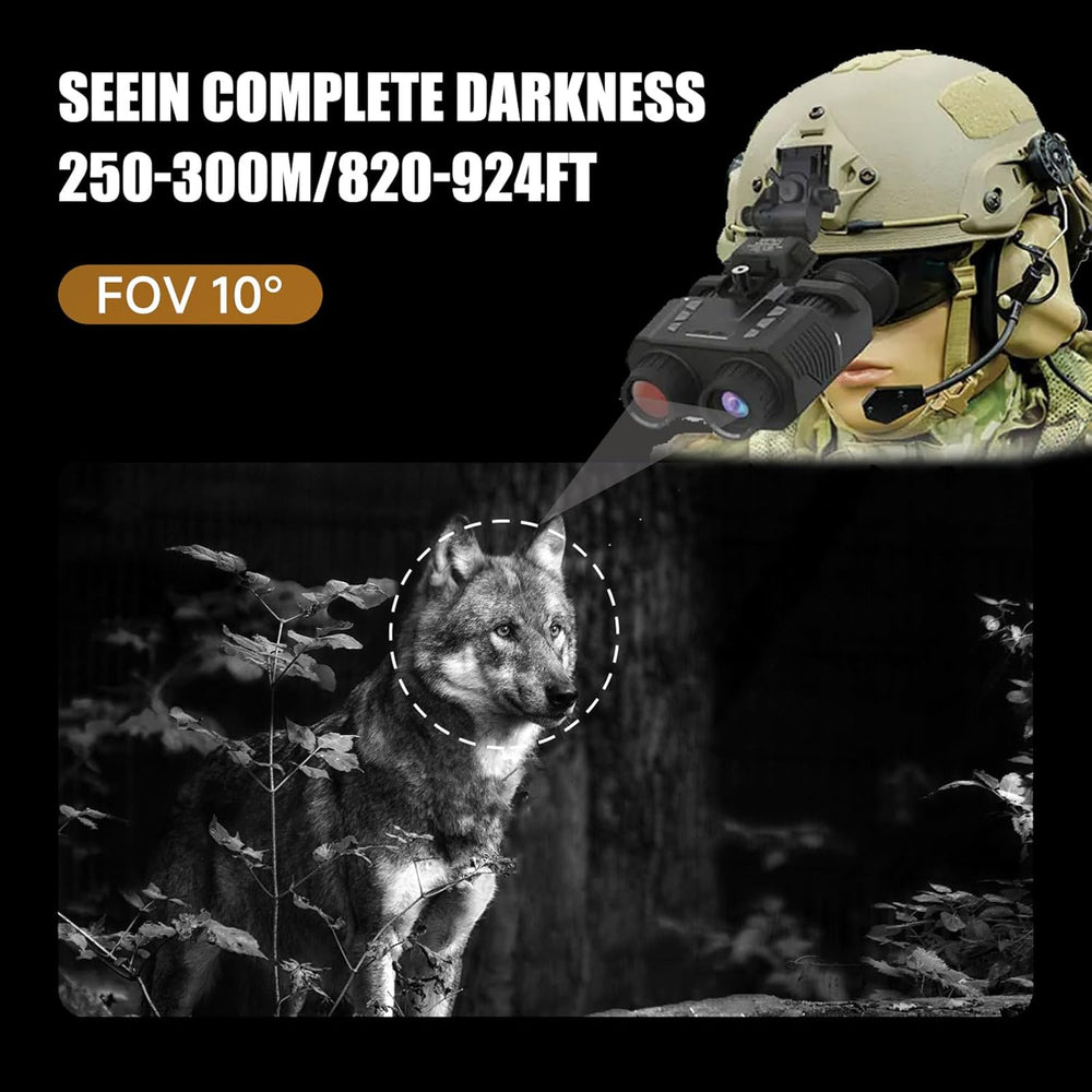 Real Instruments 4K 3D Night Vision Binoculars for Adults, NV8000 Digital Infrared NVG Night Vision Binoculars Goggles Device with 8X Digital Zoom, Built-in 3000Mah Battery