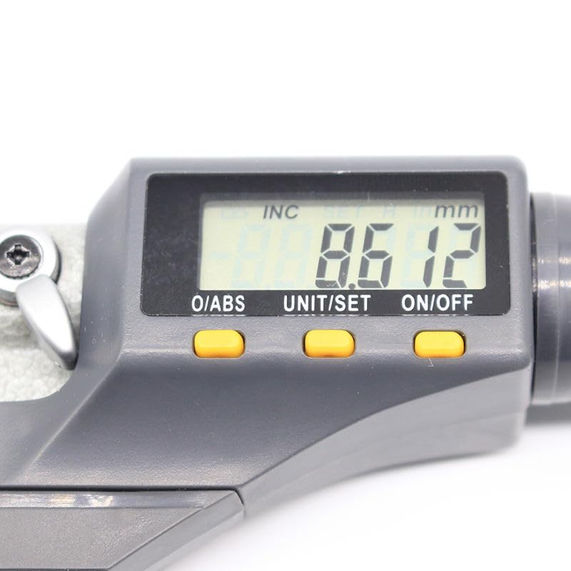 Real Instruments Digital Outside Micrometer Screw Gauge 0-25mm With Lcd Display & Carry Case Ideal For Accurate Measuring Dimensions In Inches & MM With Protective Case (MM-05)